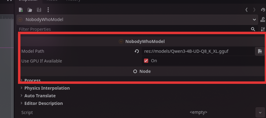 set model path